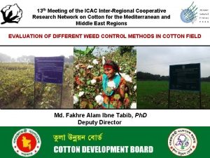 13 th Meeting of the ICAC InterRegional Cooperative