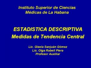 Instituto Superior de Ciencias Mdicas de La Habana