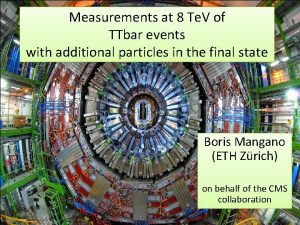 Measurements at 8 Te V of TTbar events