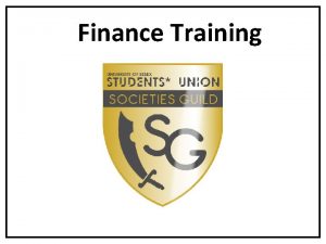 Finance Training Picture What is Your Role Together