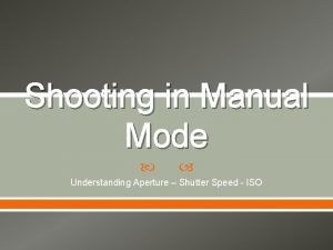 Shooting in Manual Mode Understanding Aperture Shutter Speed