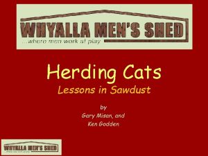 Herding Cats Lessons in Sawdust by Gary Misan