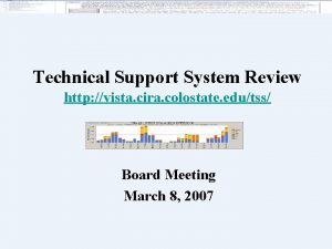 Technical Support System Review http vista cira colostate