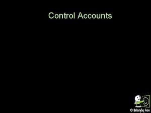 Control Accounts Creditors Control Accounts Creditors Control Account