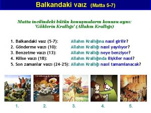 Balkandaki vaz Matta 5 7 Matta incilindeki btn