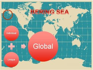 Individual Global Unique What makes the Bering Sea