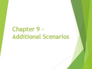 Chapter 9 Additional Scenarios Marbles Marbles Marbles Collision