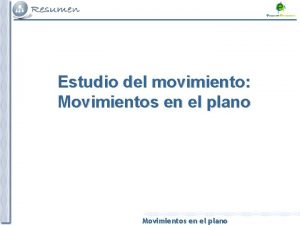 Movimiento en el plano con velocidad constante