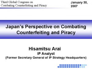 Third Global Congress on Combating Counterfeiting and Piracy