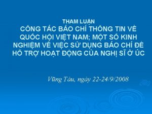 THAM LUN CNG TC BO CH THNG TIN