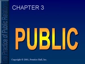 CHAPTER 3 Copyright 2001 Prentice Hall Inc Lets
