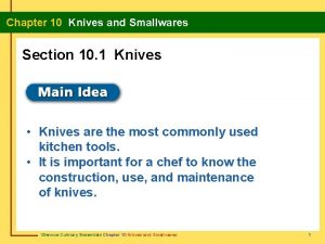 Chapter 10 knives and smallwares worksheet answers
