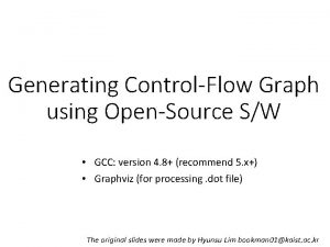 Generating ControlFlow Graph using OpenSource SW GCC version