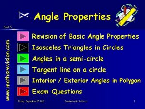 Angle Properties www mathsrevision com Nat 5 Revision