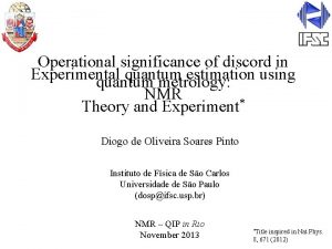 Operational significance of discord in Experimental quantum estimation