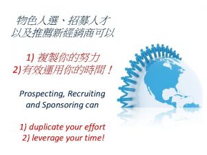 1 2 Prospecting Recruiting and Sponsoring can 1