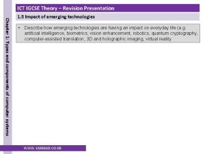 ICT IGCSE Theory Revision Presentation Chapter 1 Types