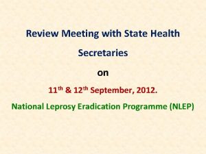 Review Meeting with State Health Secretaries on 11