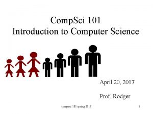 Comp Sci 101 Introduction to Computer Science April