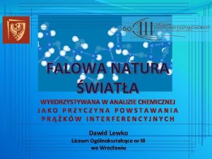 FALOWA NATURA WIATA WYKORZYSTYWANA W ANALIZIE CHEMICZNEJ JAKO