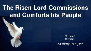 The Risen Lord Commissions and Comforts his People