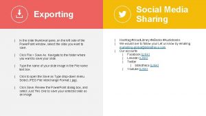 Social Media Sharing Exporting In the slide thumbnail