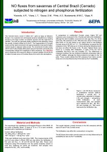 NO fluxes from savannas of Central Brazil Cerrado