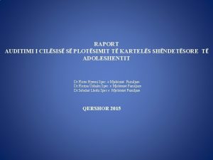 RAPORT AUDITIMI I CILSIS S PLOTSIMIT T KARTELS