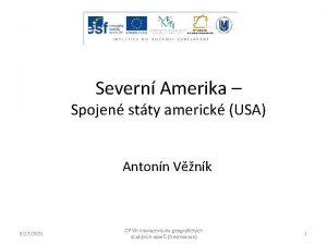 Severn Amerika Spojen stty americk USA Antonn Vnk