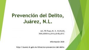 Prevencin del Delito Jurez N L Art 95