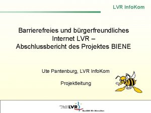 LVR Info Kom Barrierefreies und brgerfreundliches Internet LVR