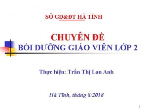 S GDT H TNH CHUYN BI DNG GIO