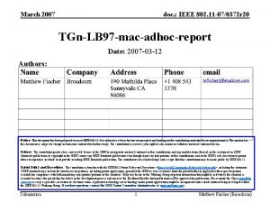 March 2007 doc IEEE 802 11 070372 r