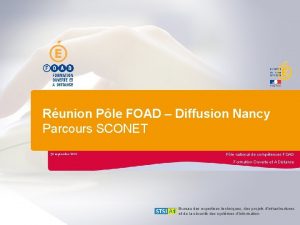 Runion Ple FOAD Diffusion Nancy Parcours SCONET 30