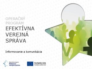 POWERPOINT PREZENTCIE TITULN STRANA OPERAN PROGRAM EFEKTVNA VEREJN