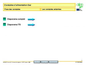 Conduites dalimentation Gaz Pose des conduites Les conduites