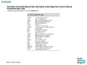 Derivation of Smooth Muscle Cells with Neural Crest