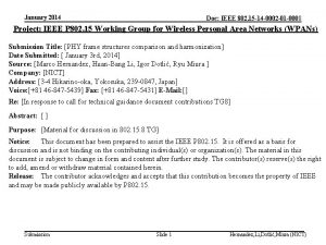 January 2014 Doc IEEE 802 15 14 0002