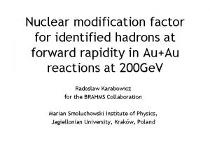 Nuclear modification factor for identified hadrons at forward