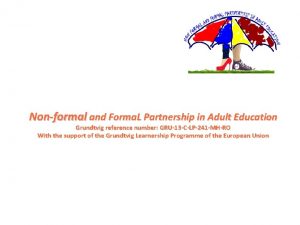 Nonformal and Forma L Partnership in Adult Education