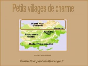 Avance automatique Ralisation papi nielorange fr SEILLANS village