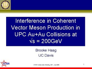 Interference in Coherent Vector Meson Production in UPC