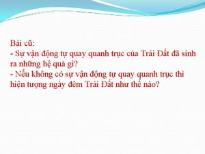 Bi c S vn ng t quay quanh