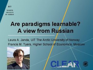Are paradigms learnable A view from Russian Laura