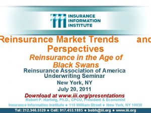 Reinsurance Market Trends Perspectives and Reinsurance in the