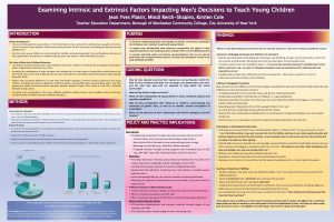 Examining Intrinsic and Extrinsic Factors Impacting Mens Decisions