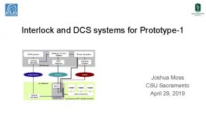 Interlock and DCS systems for Prototype1 Joshua Moss