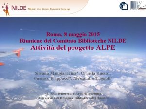 Roma 8 maggio 2015 Riunione del Comitato Biblioteche