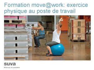 Formation movework exercice physique au poste de travail