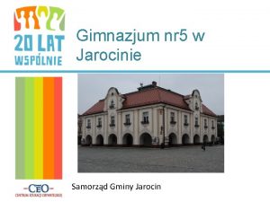 Gimnazjum nr 5 w Jarocinie Samorzd Gminy Jarocin